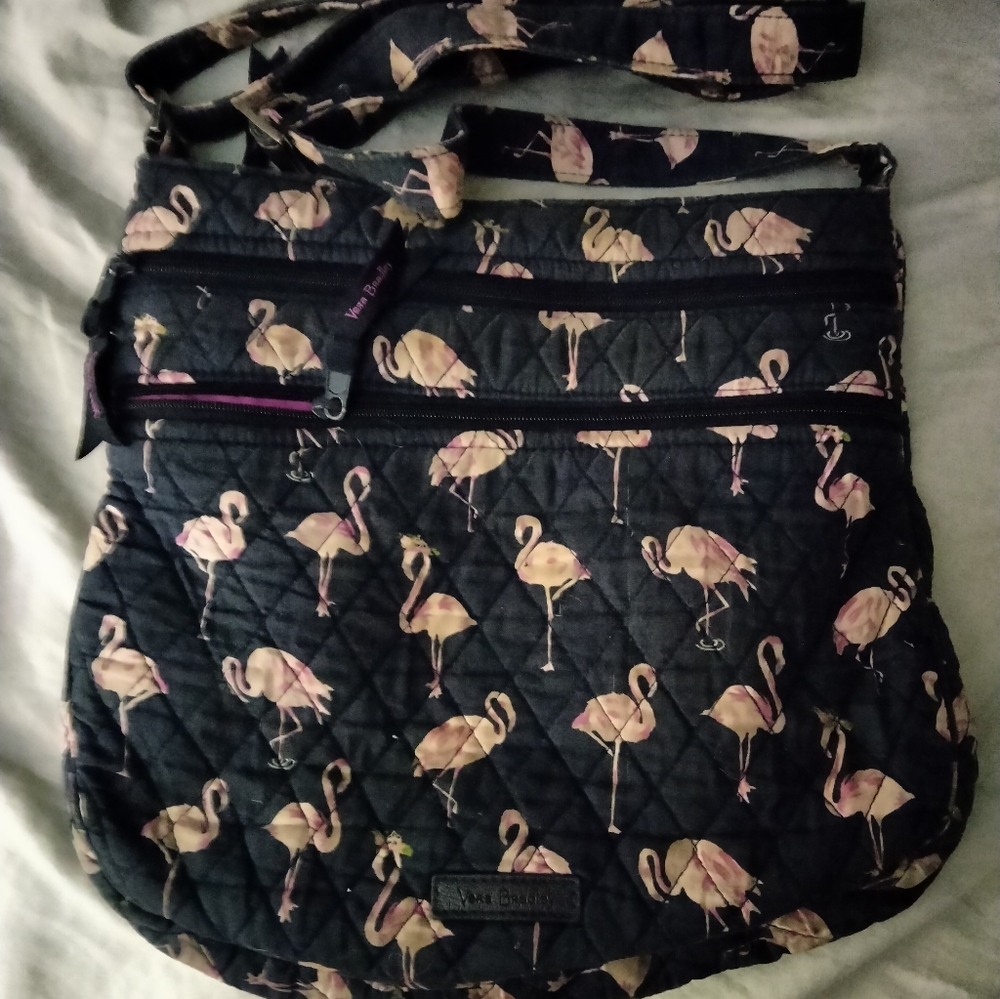 Vera Bradley Purse with Flamingos excellent condition